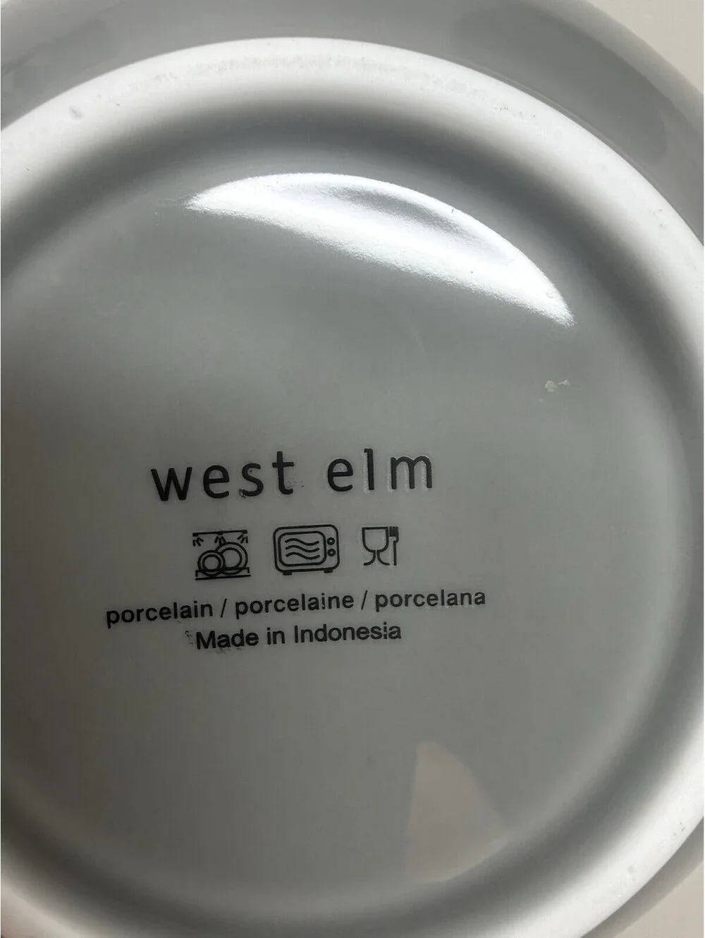West Elm Set of Two Gray Organic Porcelain Bowls 6
